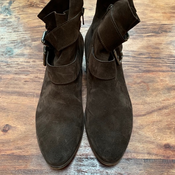 Paul Green Chocolate Brown Suede Booties - Picture 3 of 7